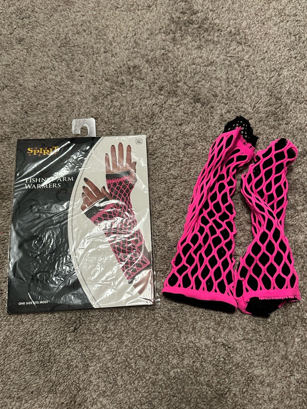 Pink Fishnet Arm Warmers